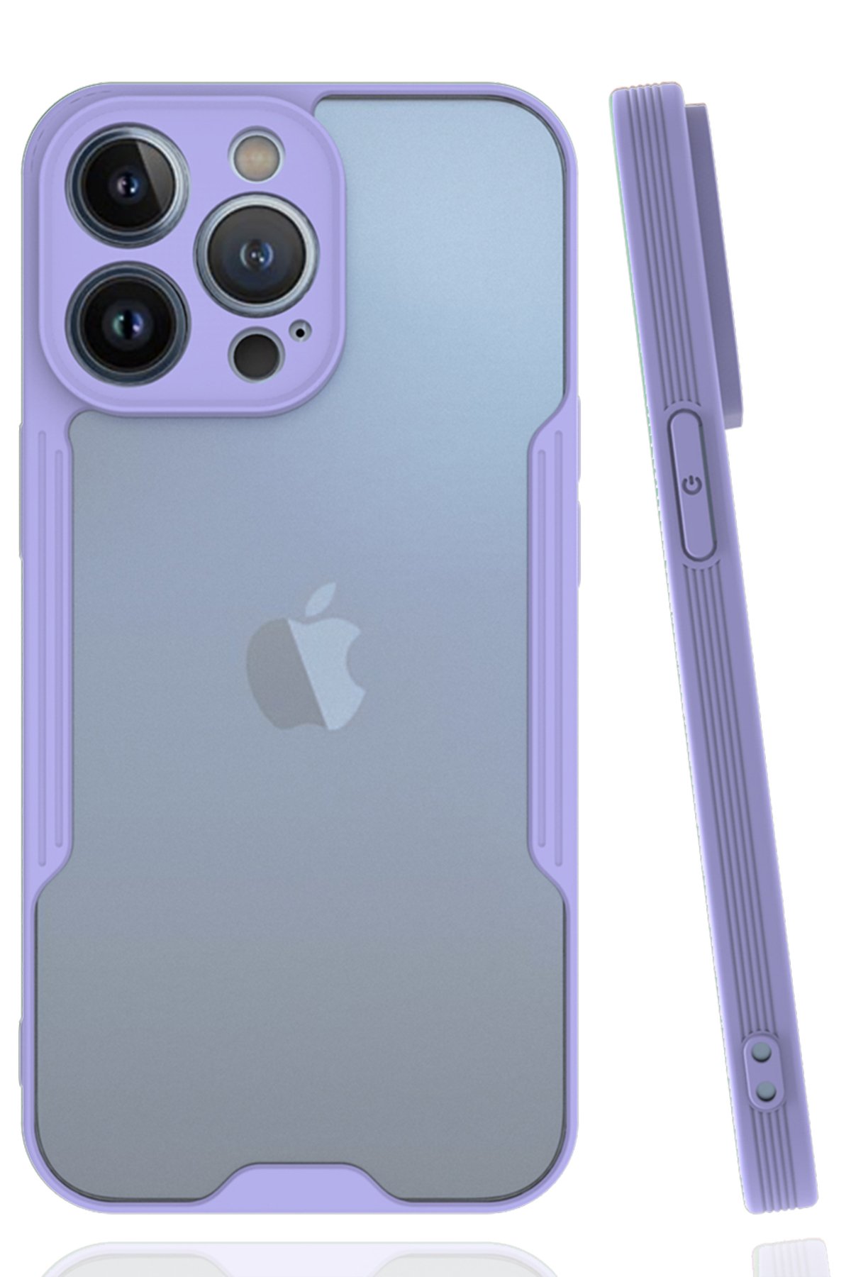  iPhone 14 Pro Max Kılıf Platin Silikon - Lila