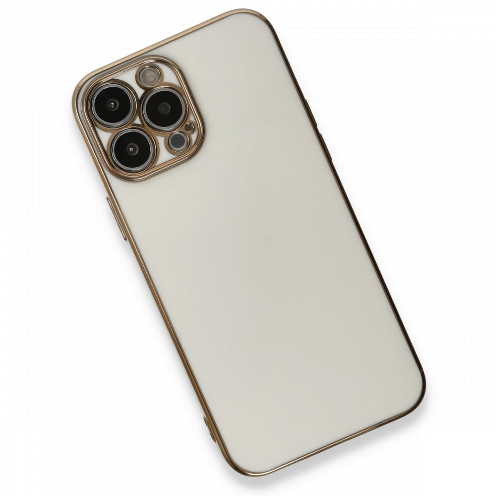  iPhone 13 Pro Kılıf Volet Silikon - Beyaz