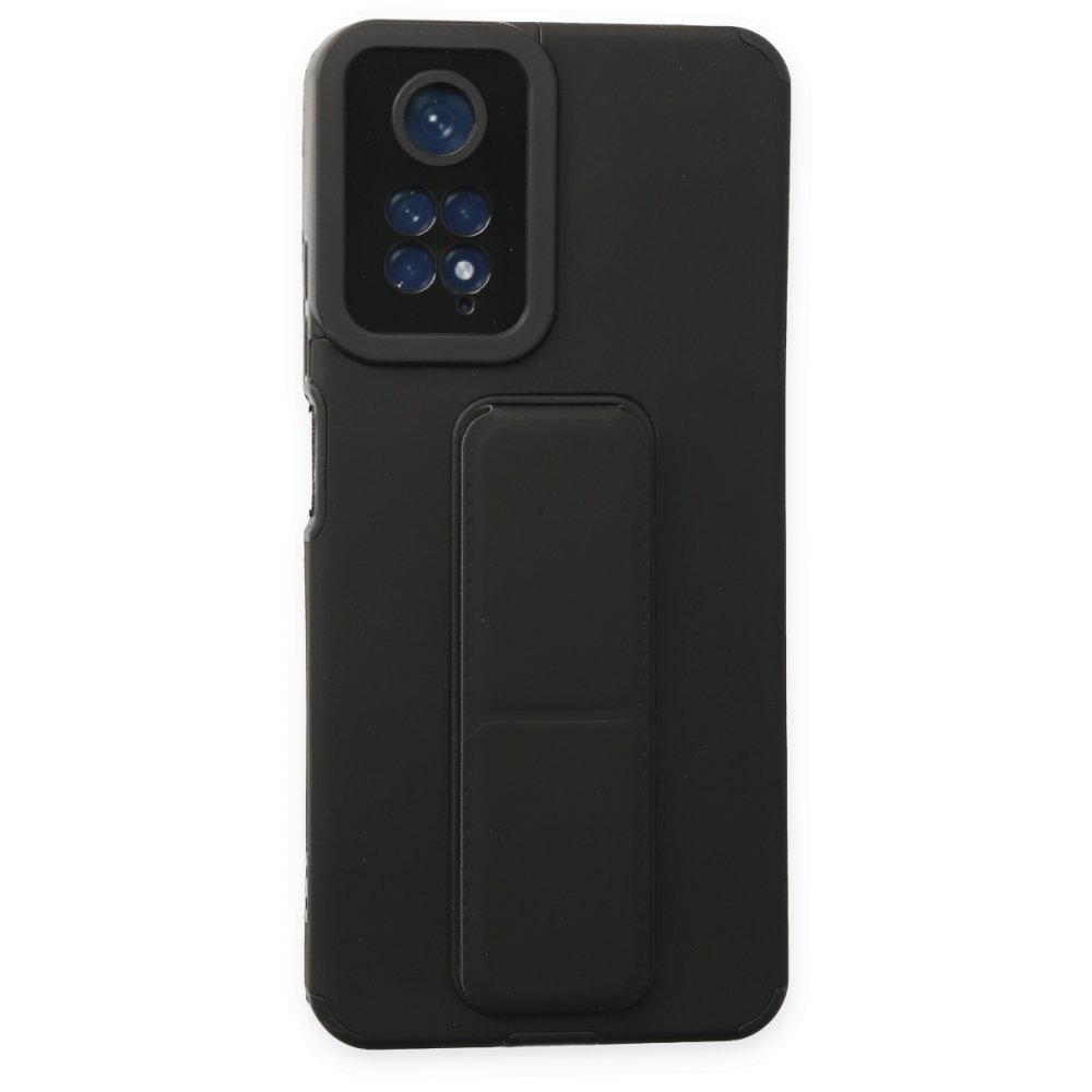 Redmi Note 11 Kılıf Mega Standlı Silikon - Siyah