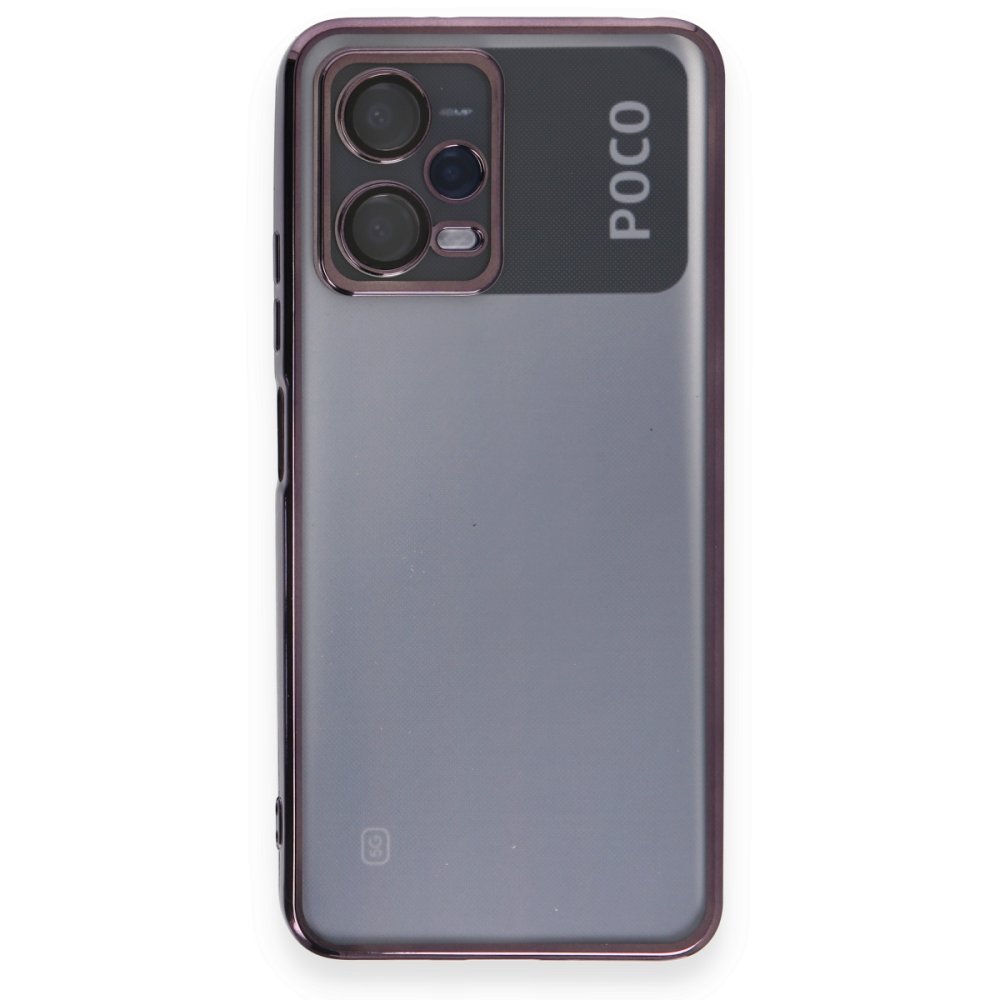Xiaomi Poco X5 5G Kılıf Razer Lensli Silikon - Mor Xiaomi Poco X5 5G Kılıf Razer Lensli Silikon - Mor