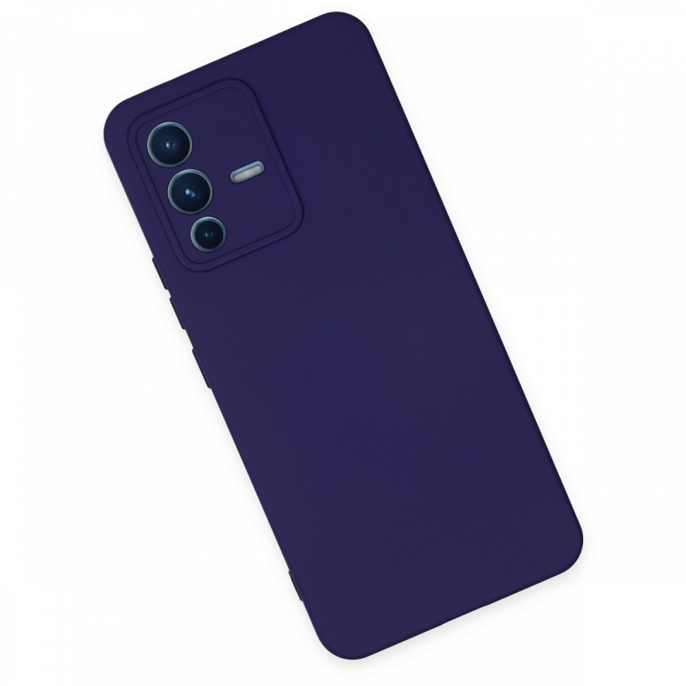 Vivo V23 5G Kılıf Nano içi Kadife Silikon - Mor Vivo V23 5G Kılıf Nano içi Kadife Silikon - Mor