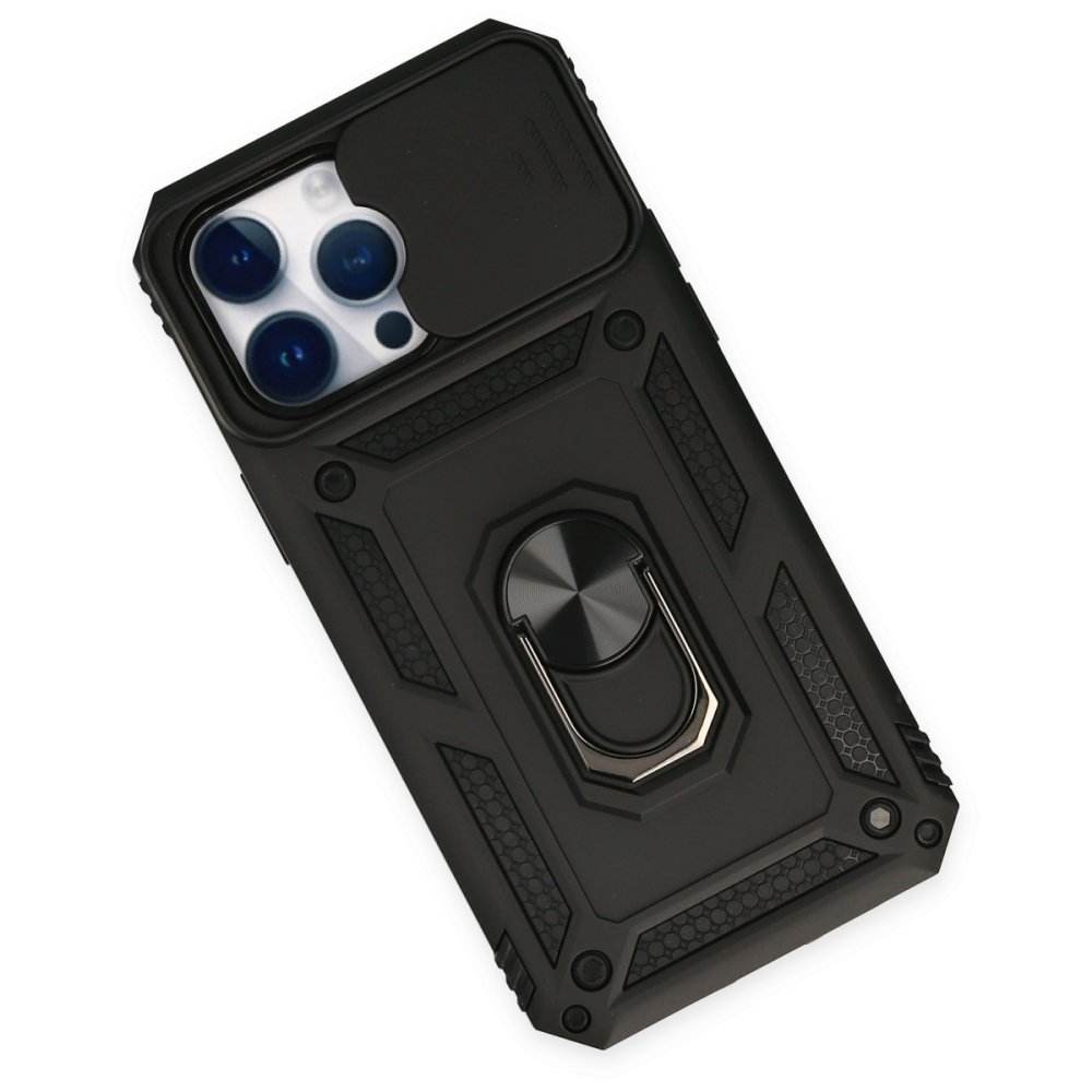 iPhone 14 Pro Kılıf Pars Lens Yüzüklü Silikon - Siyah  iPhone 14 Pro Kılıf Pars Lens Yüzüklü Silikon - Siyah