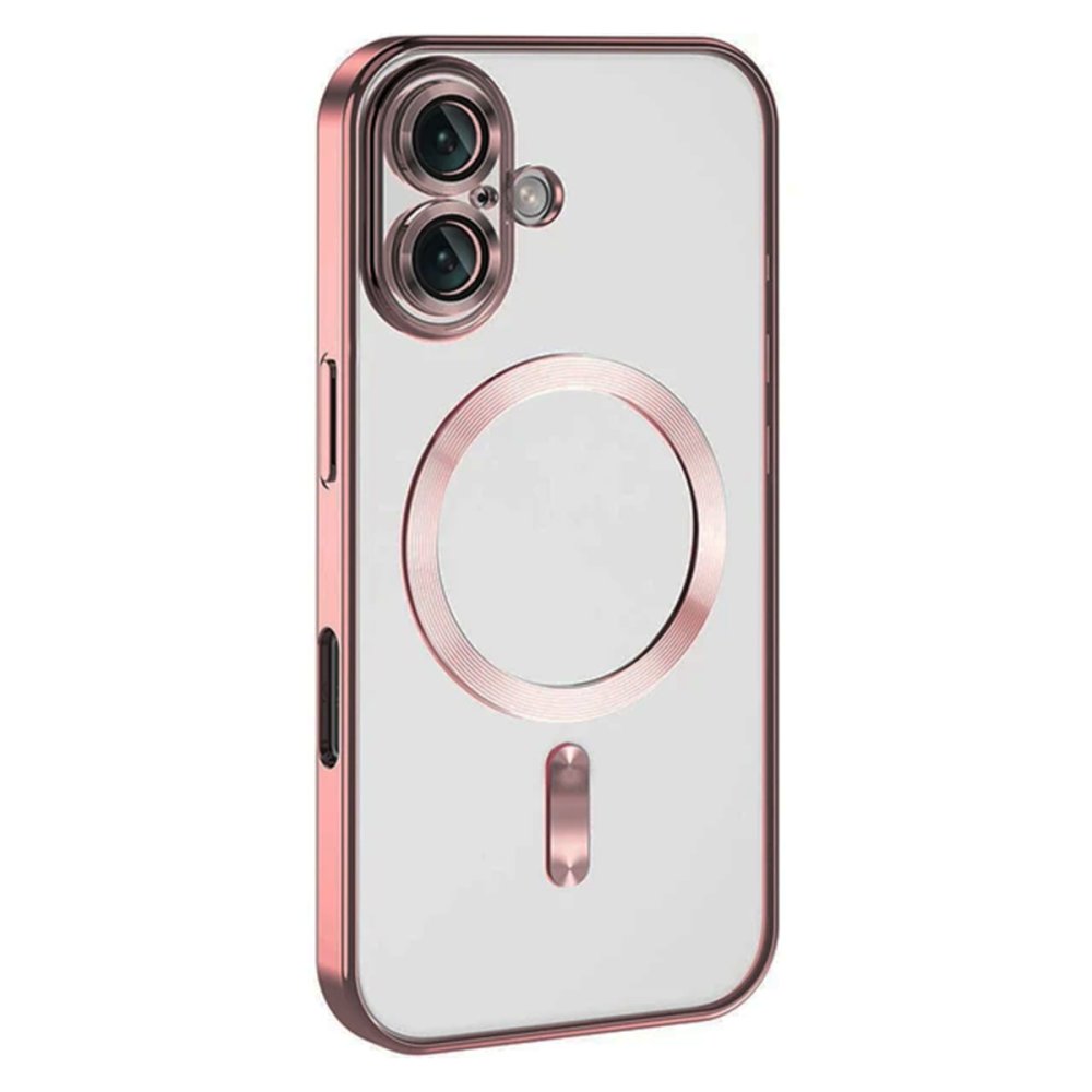 iPhone 16 Plus Kılıf Kross Magneticsafe Kapak - Pembe  iPhone 16 Plus Kılıf Kross Magneticsafe Kapak - Pembe