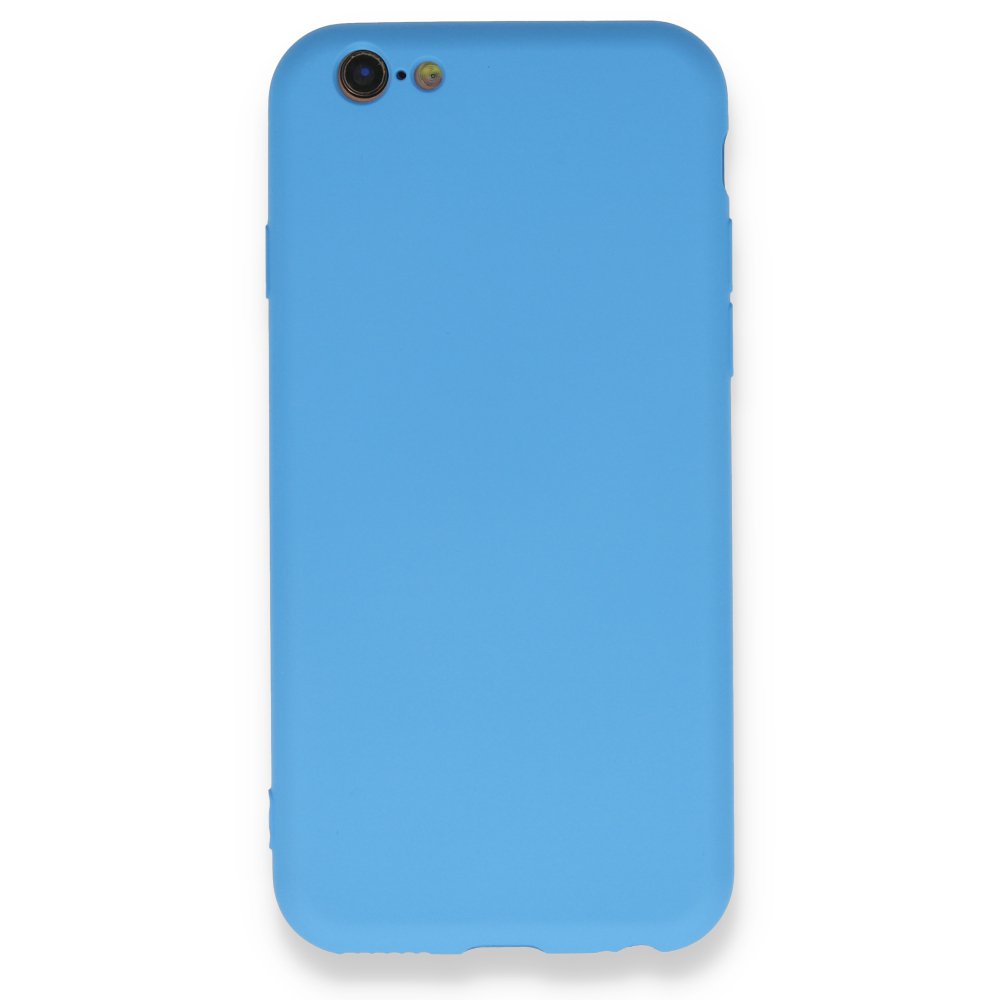  iPhone 6 Kılıf Nano içi Kadife Silikon - Mavi