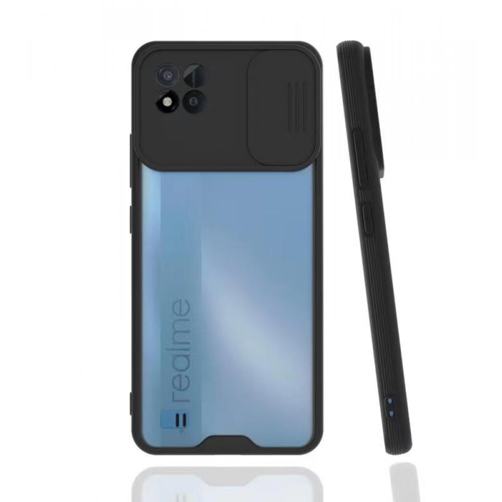 Realme C11 2021 Kılıf Platin Kamera Koruma Silikon - Siyah  Realme C11 2021 Kılıf Platin Kamera Koruma Silikon - Siyah