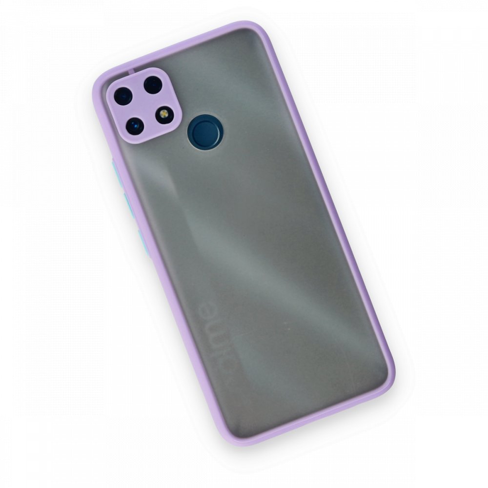 Realme C25 Kılıf Montreal Silikon Kapak - Mor Realme C25 Kılıf Montreal Silikon Kapak - Mor