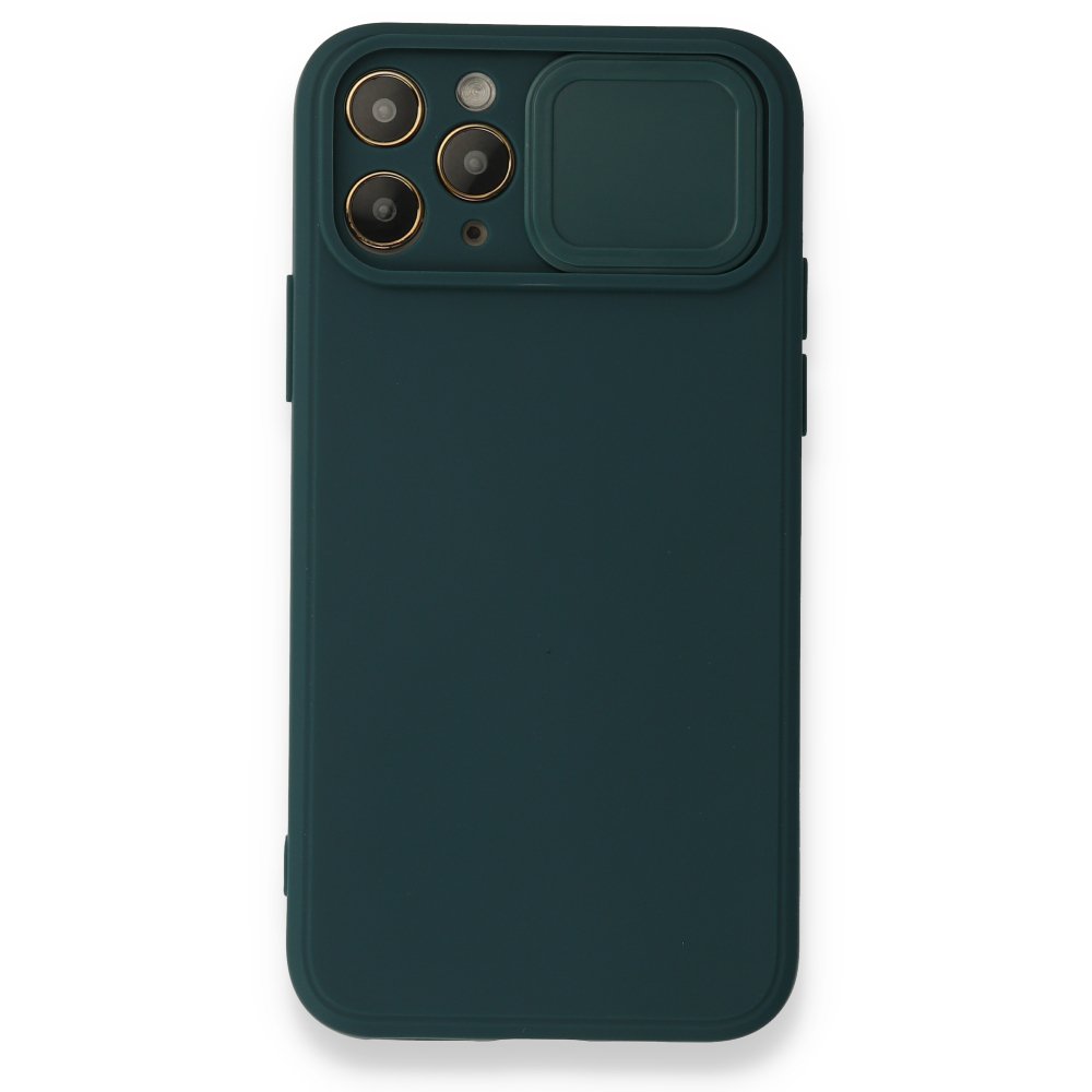  iPhone 11 Pro Max Kılıf Color Lens Silikon - Yeşil