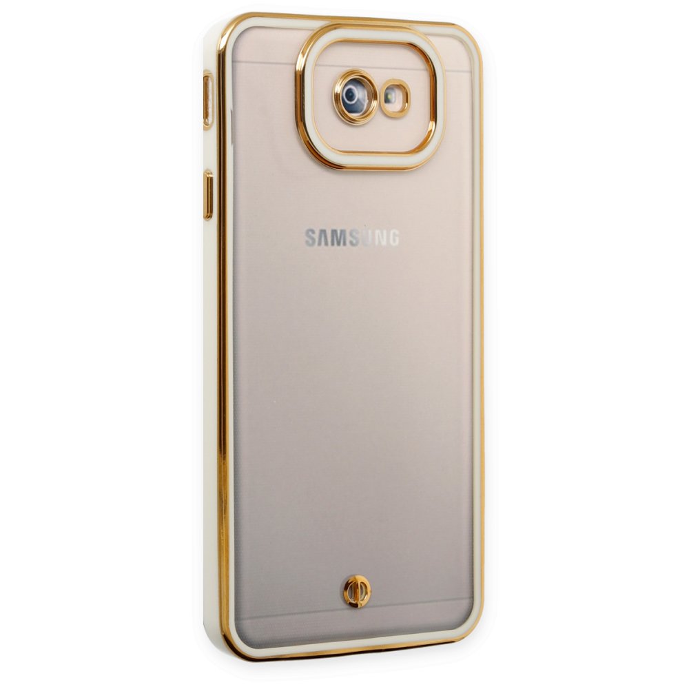  Samsung Galaxy J7 Prime Kılıf Liva Lens Silikon - Beyaz