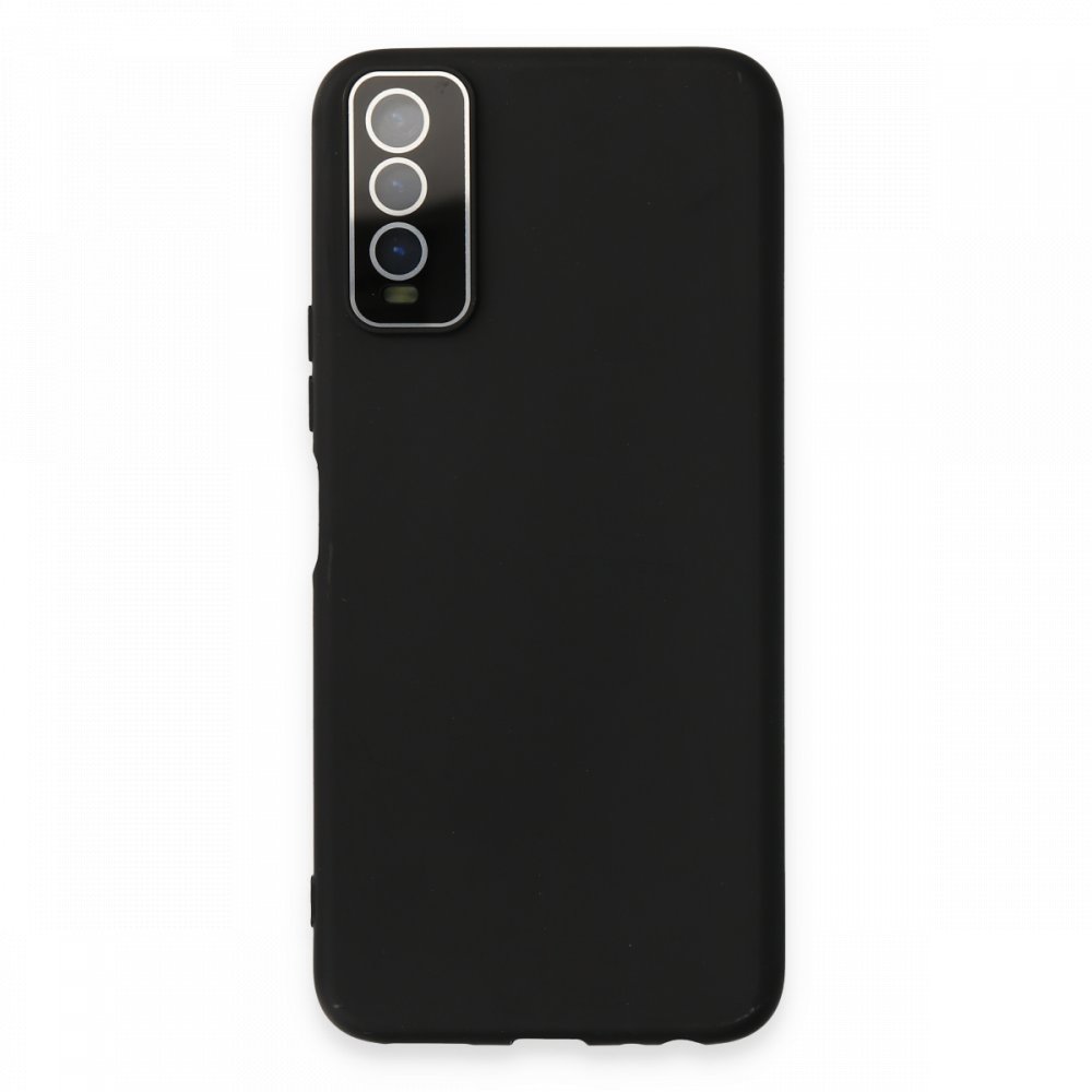  Vivo Y11S Kılıf Lansman Glass Kapak - Siyah