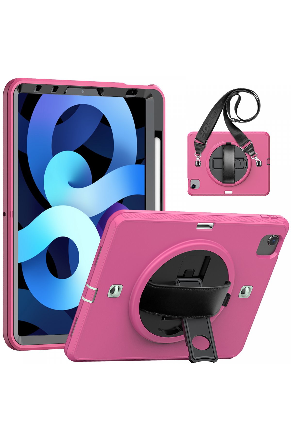  iPad Air 4 10.9 Kılıf Strap-C Otterbox Tablet Kapak - Pembe