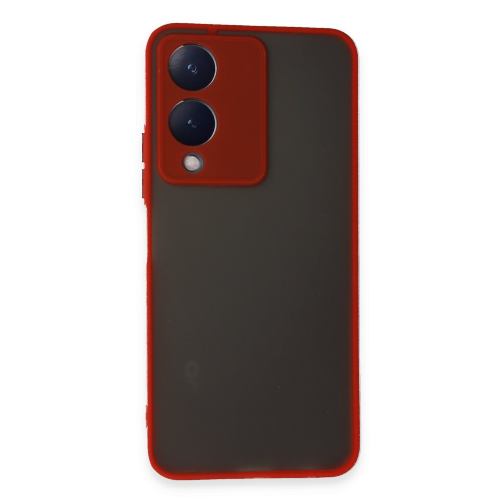 Vivo Y17S Kılıf Montreal Silikon Kapak - Kırmızı Vivo Y17S Kılıf Montreal Silikon Kapak - Kırmızı