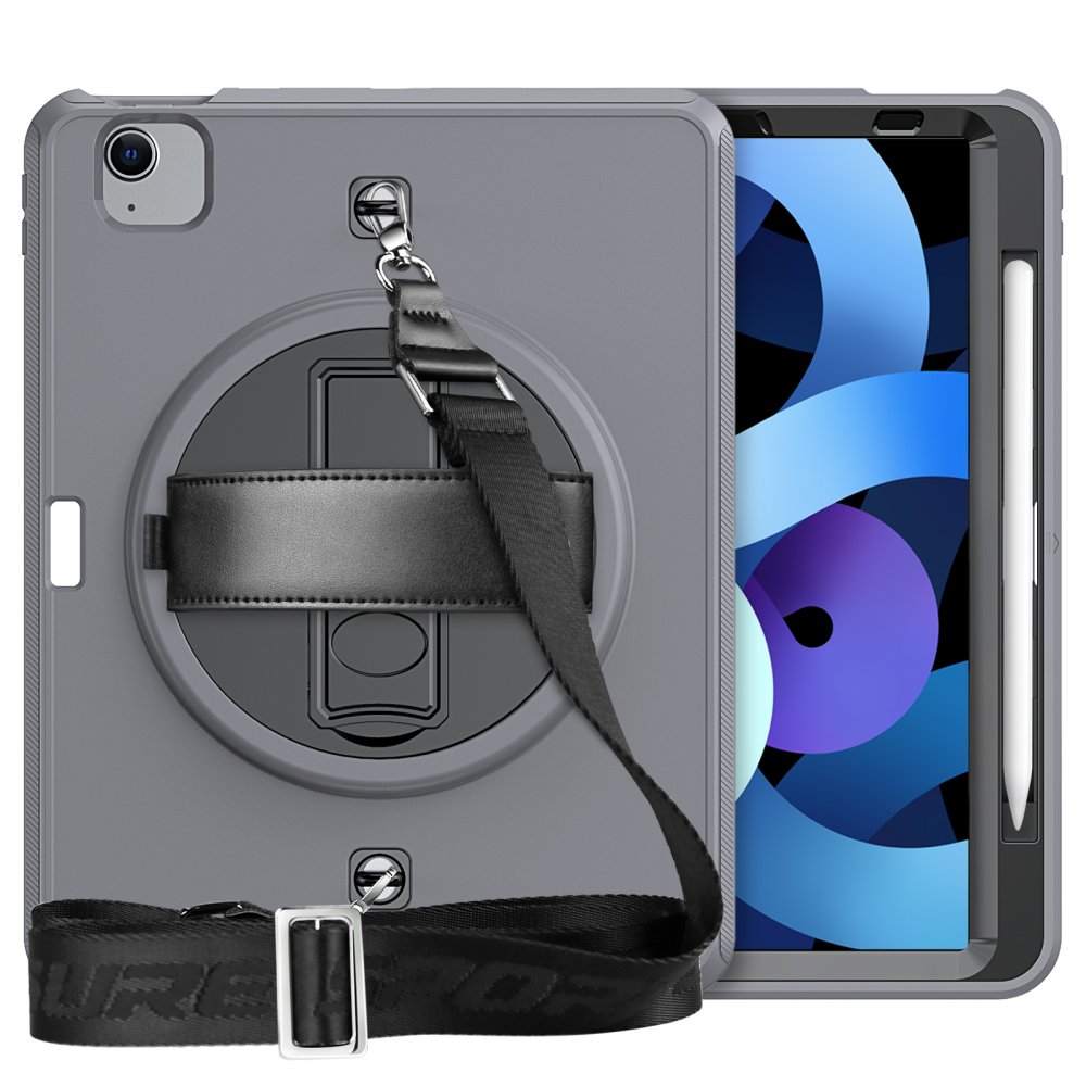  iPad Air 4 10.9 Kılıf Strap-C Otterbox Tablet Kapak - Gri