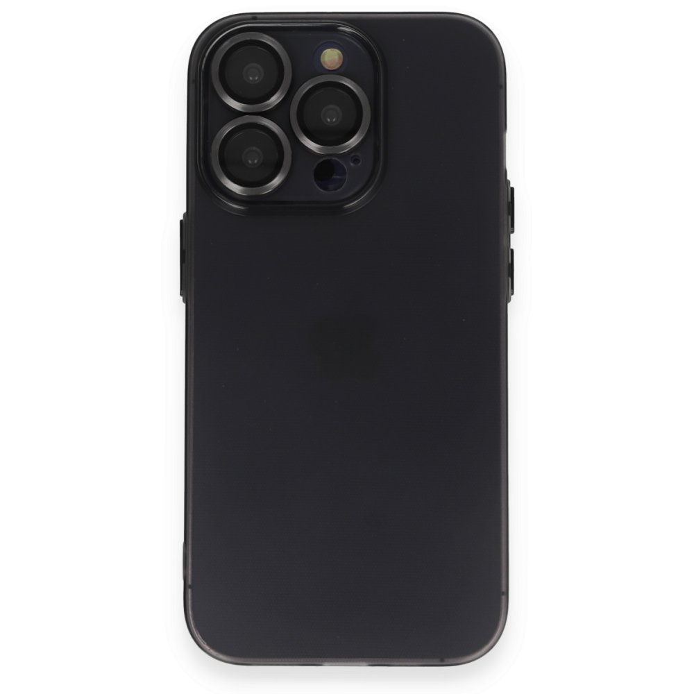  iPhone 14 Pro Kılıf Luko Lens Silikon - Siyah
