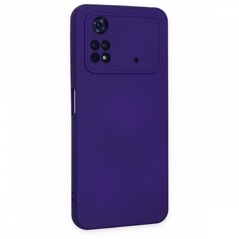 Xiaomi Poco M4 Pro 4G Kılıf Nano içi Kadife Silikon - Mor Xiaomi Poco M4 Pro 4G Kılıf Nano içi Kadife Silikon - Mor