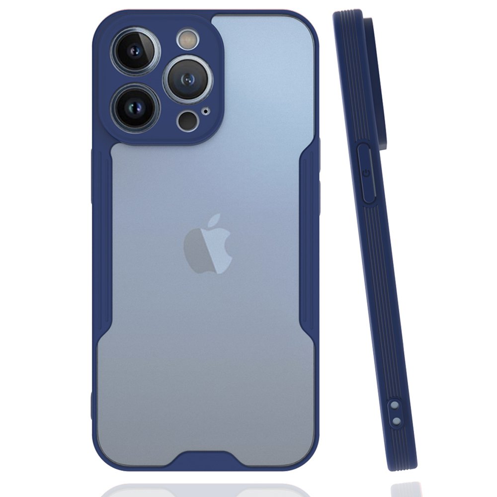  iPhone 14 Pro Max Kılıf Platin Silikon - Lacivert