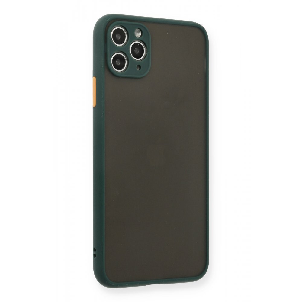 iPhone 11 Pro Max Kılıf Montreal Silikon Kapak - Yeşil iPhone 11 Pro Max Kılıf Montreal Silikon Kapak - Yeşil