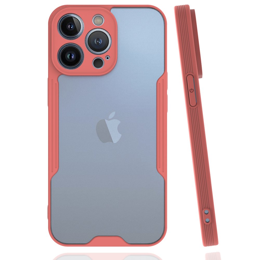  iPhone 14 Pro Max Kılıf Platin Silikon - Pembe