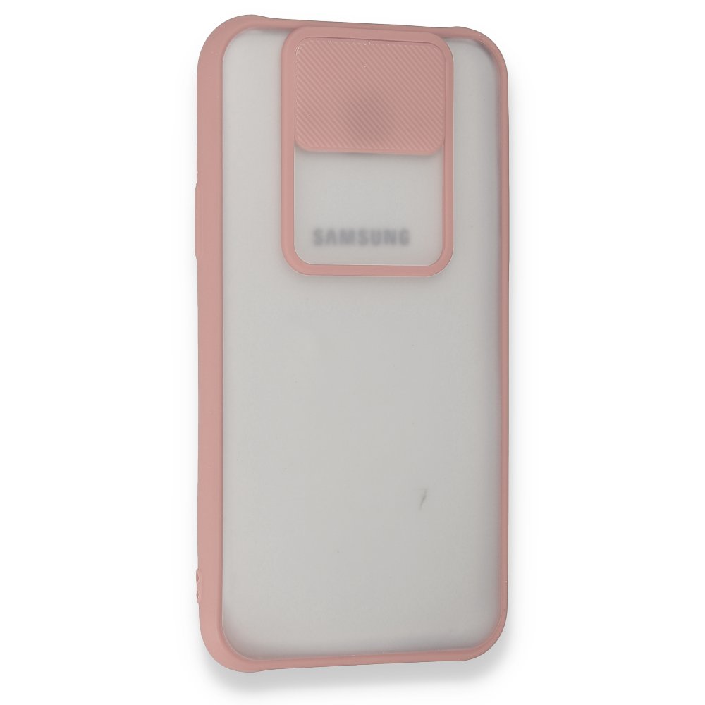  Samsung Galaxy J7 Kılıf Palm Buzlu Kamera Sürgülü Silikon - Pembe