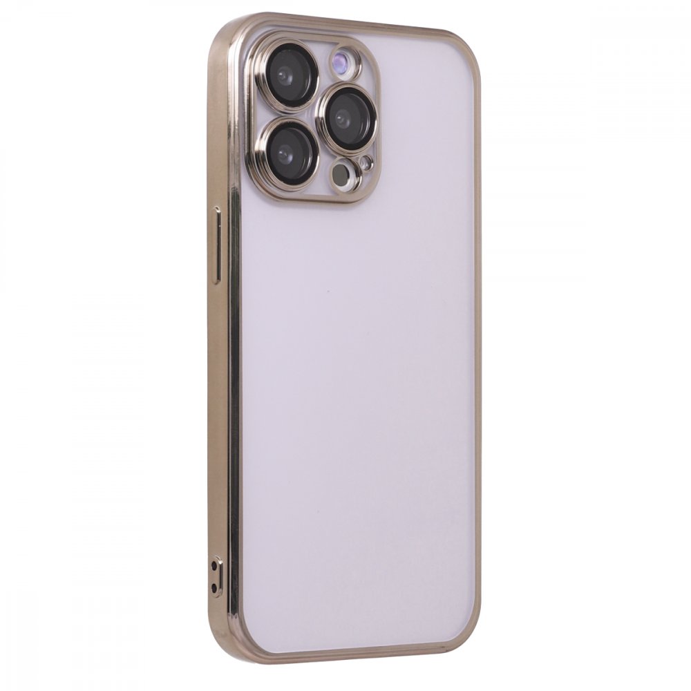 iPhone 13 Pro Max Kılıf Razer Lensli Silikon - Gold iPhone 13 Pro Max Kılıf Razer Lensli Silikon - Gold