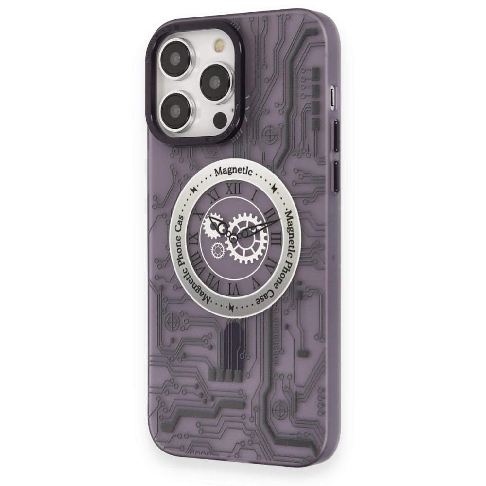  iPhone 14 Pro Kılıf Apollo Magneticsafe Desenli Kapak - Apollo Mor - 5