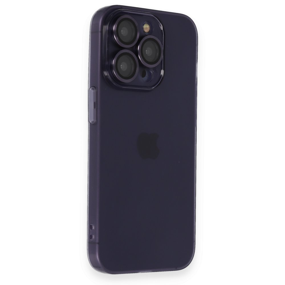  iPhone 14 Pro Max Kılıf Luko Lens Silikon - Siyah