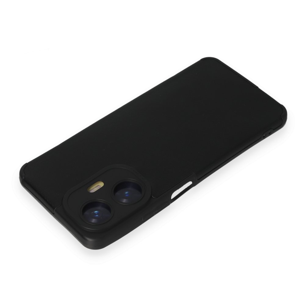 Realme C55 Kılıf Loop Deri Silikon - Siyah Realme C55 Kılıf Loop Deri Silikon - Siyah