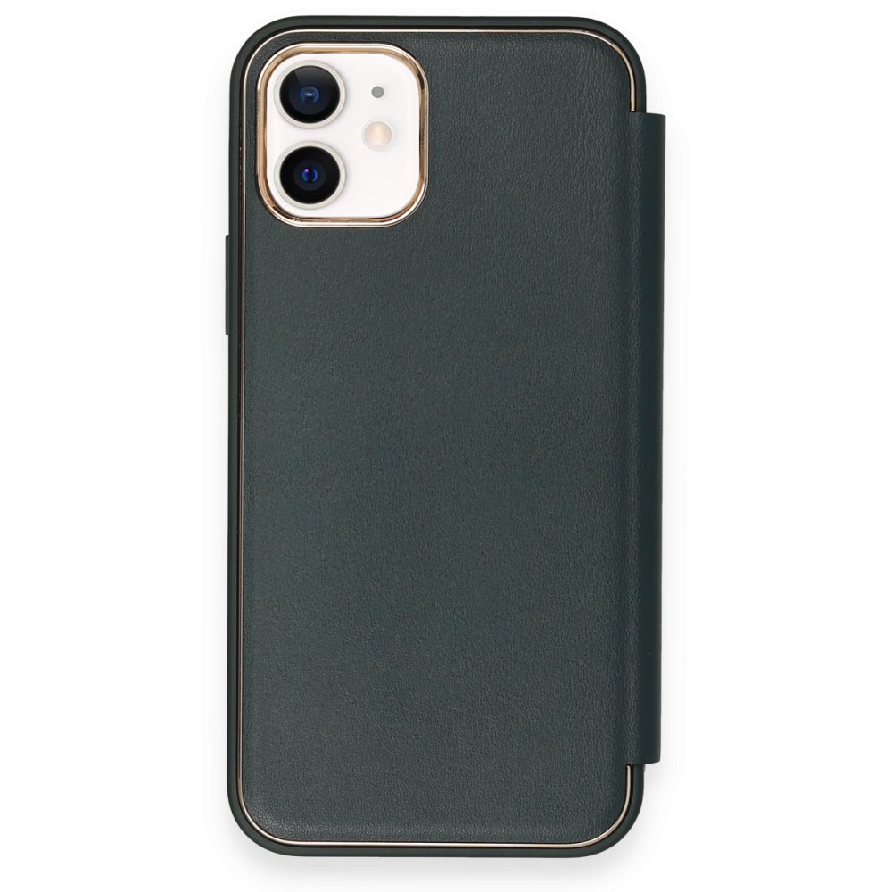 iPhone 11 Kılıf Dolpin Kapaklı - Koyu Yeşil iPhone 11 Kılıf Dolpin Kapaklı - Koyu Yeşil