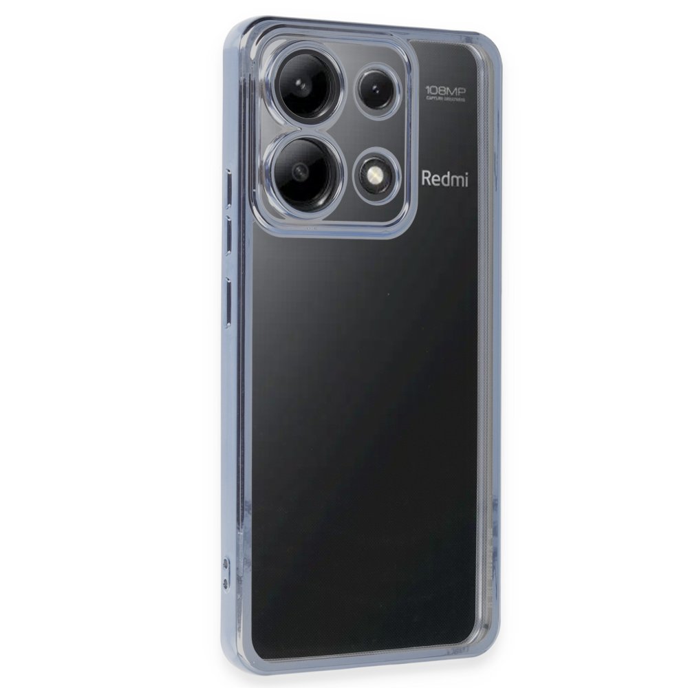 Xiaomi Poco X6 Kılıf Razer Lensli Silikon - Açık Mavi  Xiaomi Poco X6 Kılıf Razer Lensli Silikon - Açık Mavi