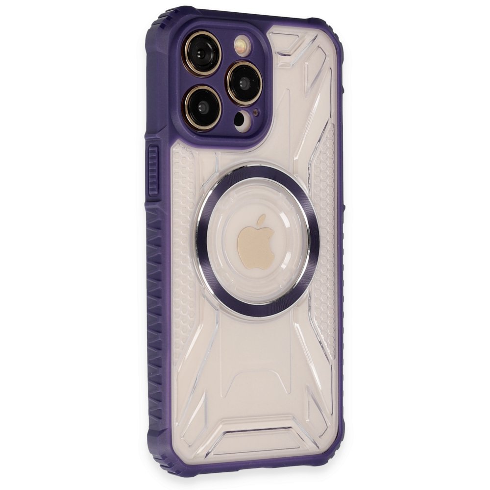  iPhone 14 Pro Max Kılıf Prag Magneticsafe Kapak - Derin Mor