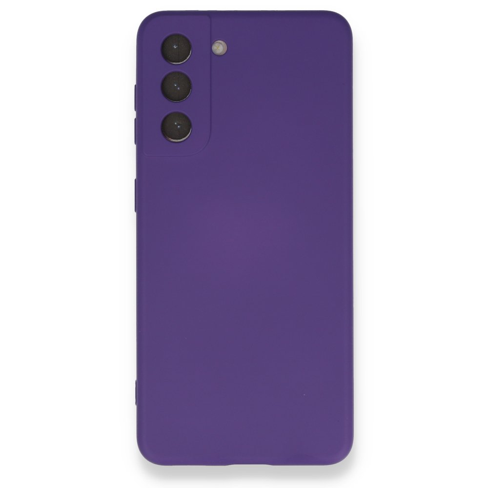  Samsung Galaxy S21 Kılıf Nano içi Kadife Silikon - Mor
