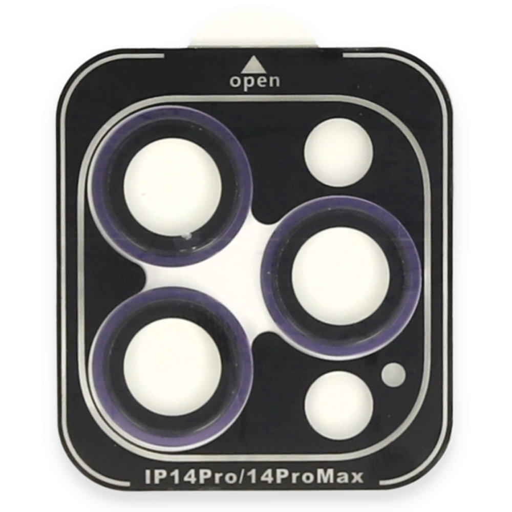  iPhone 14 Pro Bind Metal Kamera Lens - Derin Mor