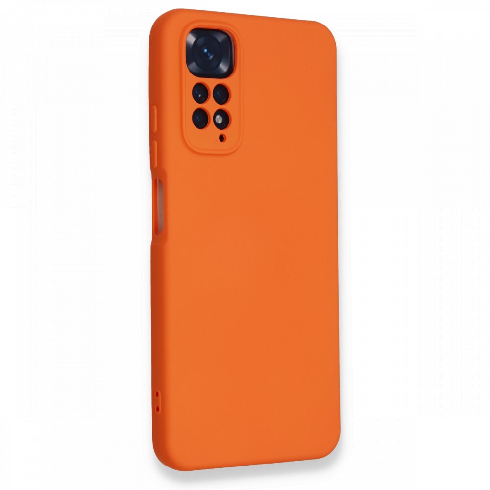 Redmi Note 11S Kılıf Nano içi Kadife Silikon - Turuncu Redmi Note 11S Kılıf Nano içi Kadife Silikon - Turuncu