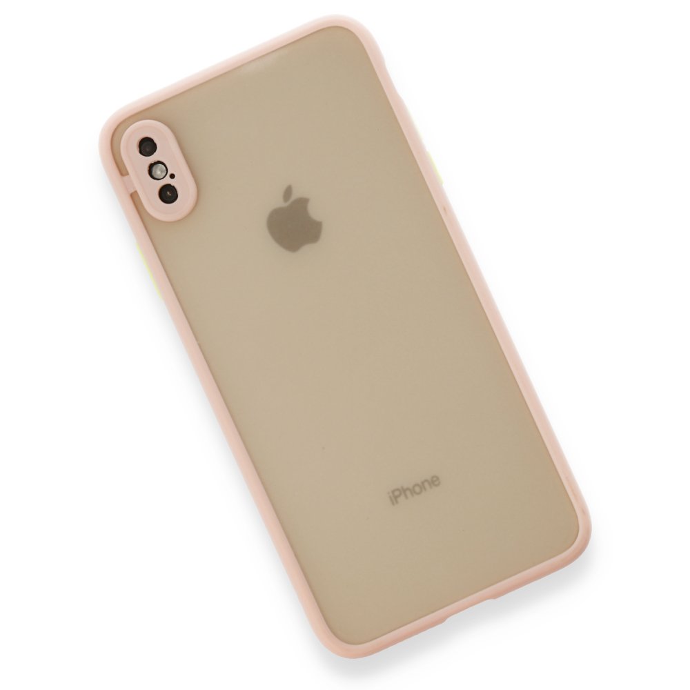 iPhone X Kılıf Montreal Silikon Kapak - Pembe  iPhone X Kılıf Montreal Silikon Kapak - Pembe