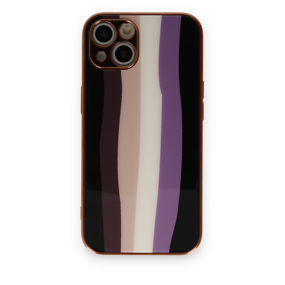  iPhone 14 Plus Kılıf Luna Cam Kapak - Siyah