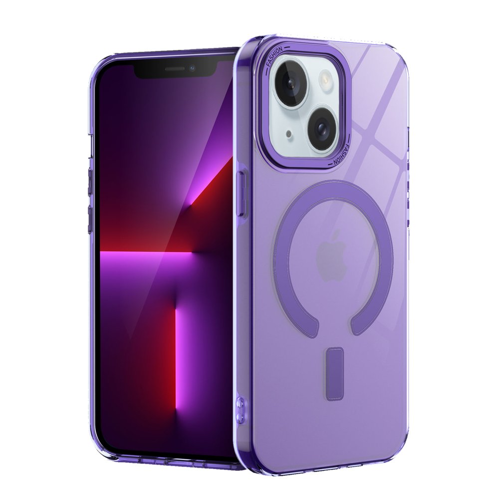 iPhone 15 Kılıf Troy Magsafe Kapak - Mor  iPhone 15 Kılıf Troy Magsafe Kapak - Mor