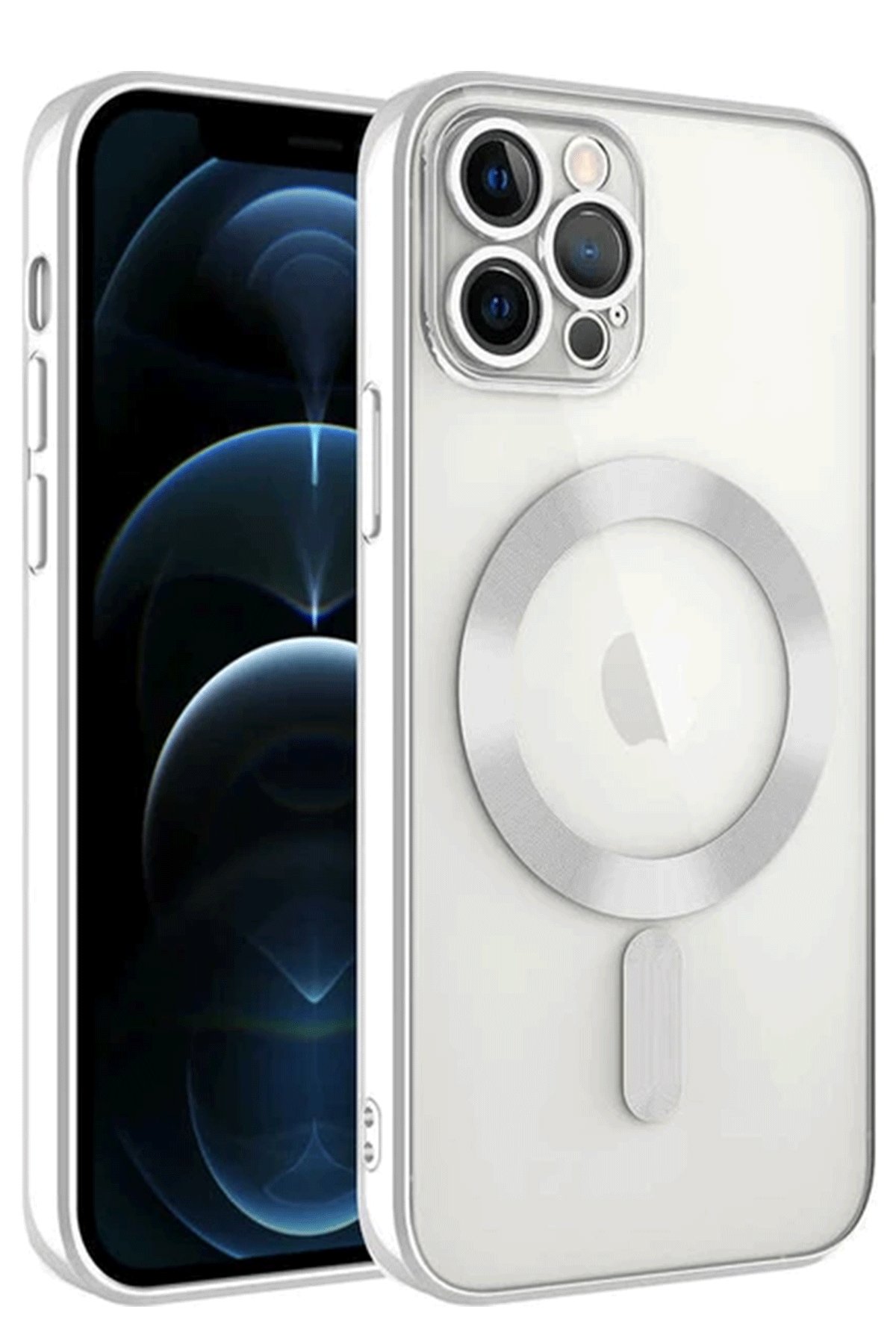 iPhone 14 Pro Max Kılıf Kross Magneticsafe Kapak - Gümüş  iPhone 14 Pro Max Kılıf Kross Magneticsafe Kapak - Gümüş