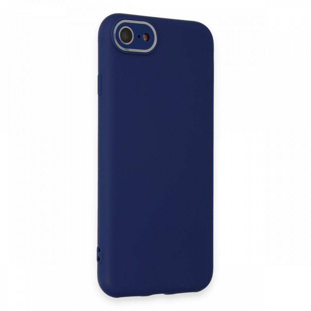  iPhone 8 Kılıf Lansman Glass Kapak - Sky Blue
