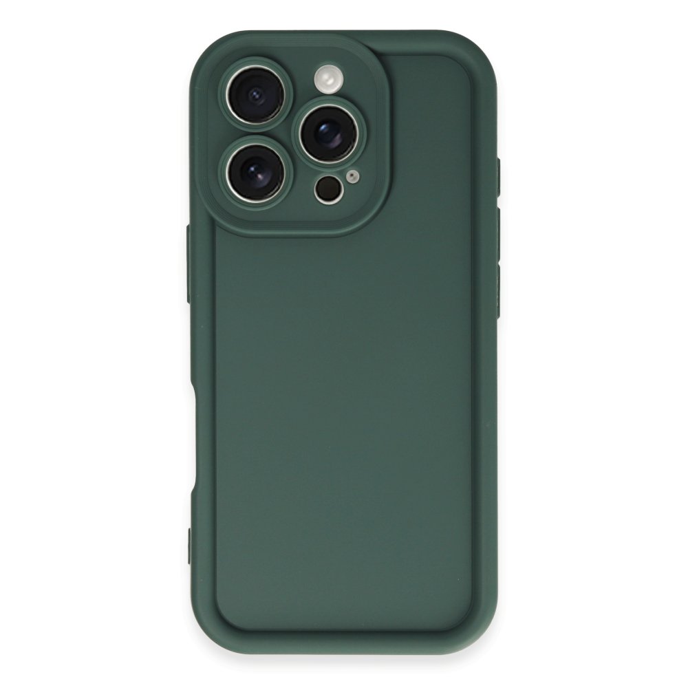  iPhone 16 Pro Kılıf Viera Silikon - Koyu Yeşil