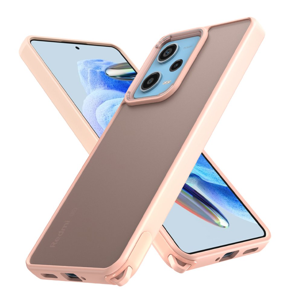 Redmi Note 12 Pro 5G Kılıf Elegant Kapak - Pudra