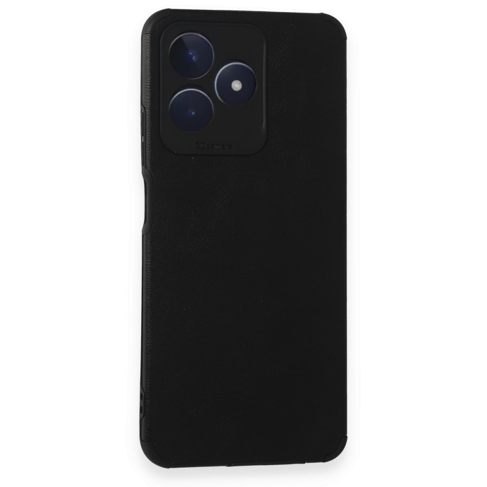 Realme C53 Kılıf Loop Deri Silikon - Siyah Realme C53 Kılıf Loop Deri Silikon - Siyah