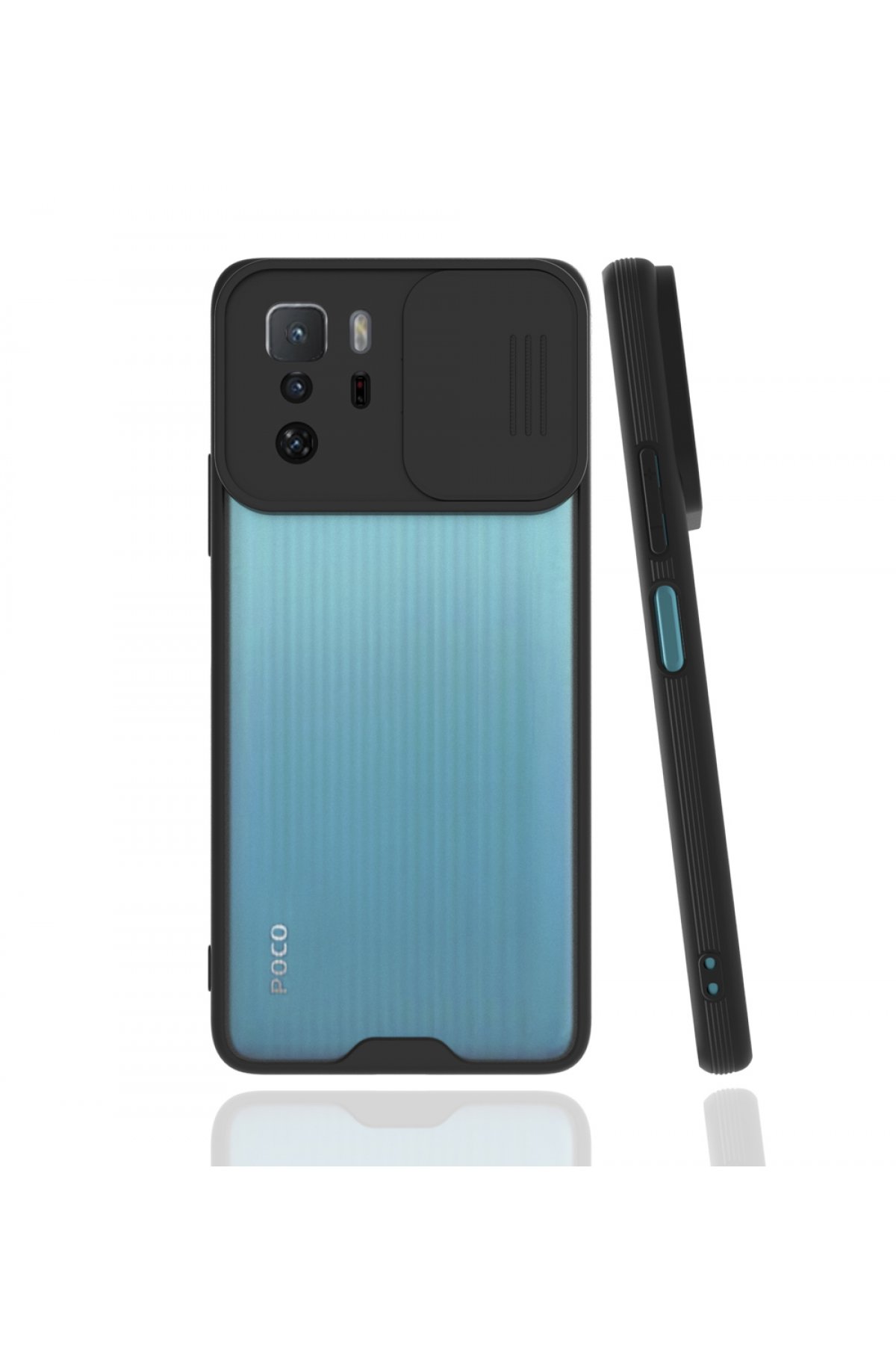  Xiaomi Poco X3 GT Kılıf Platin Kamera Koruma Silikon - Siyah