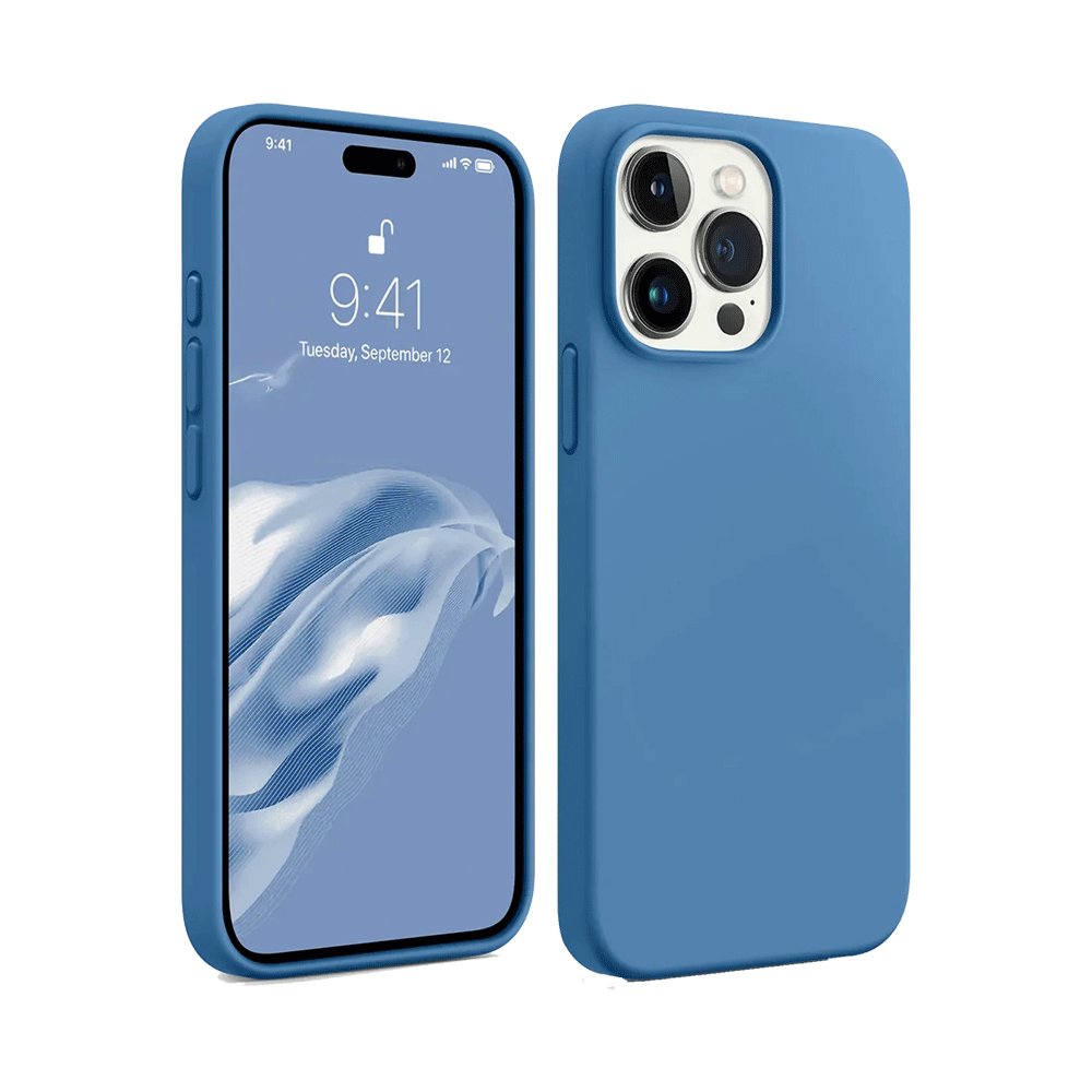  iPhone 15 Pro Max Kılıf First Silikon - Mavi