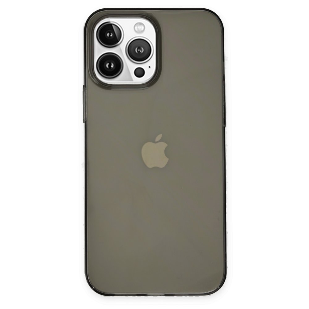  iPhone 14 Pro Kılıf Pc Sert Şeffaf Kapak - Siyah