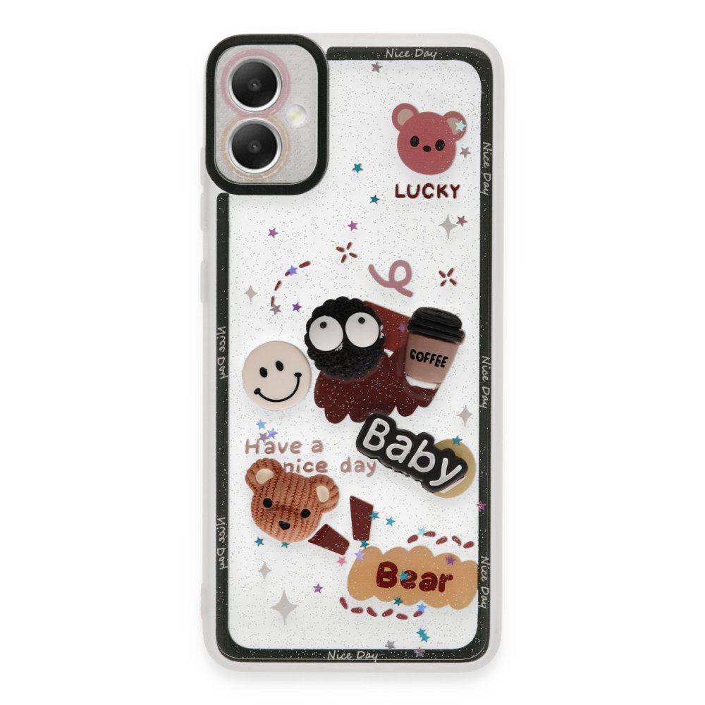  Samsung Galaxy A05 Kılıf Sweet Desenli Silikon Kapak - Sarı