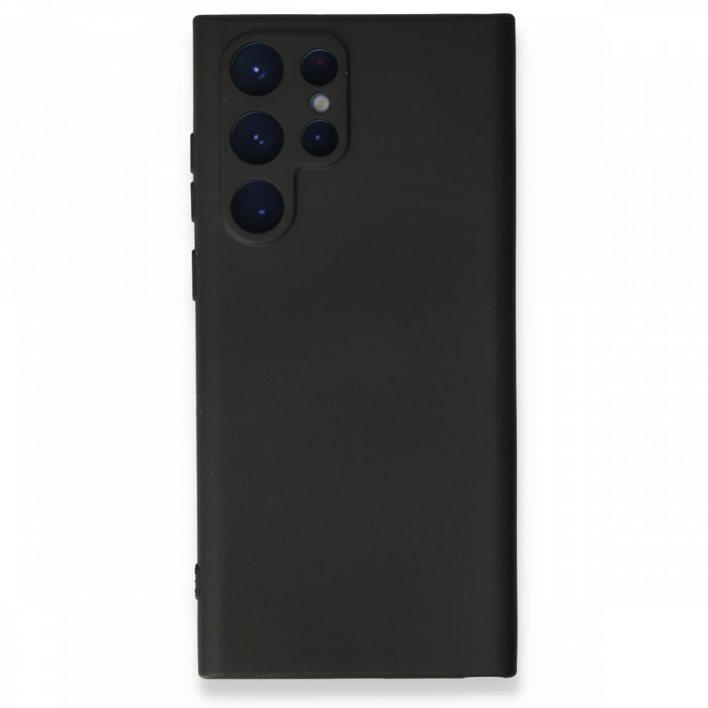  Samsung Galaxy S22 Ultra Kılıf Nano içi Kadife Silikon - Siyah