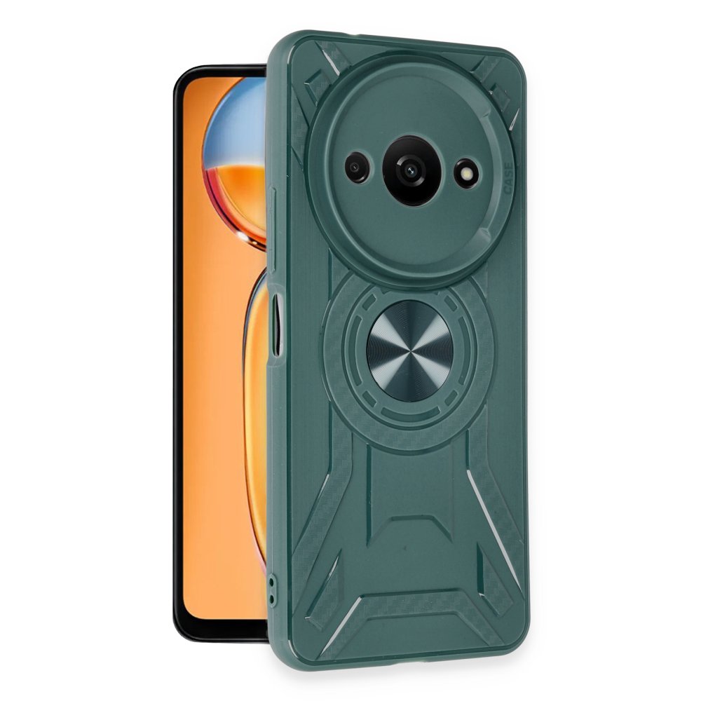 Xiaomi Poco C61 Kılıf Lincoln Silikon - Koyu Yeşil Xiaomi Poco C61 Kılıf Lincoln Silikon - Koyu Yeşil