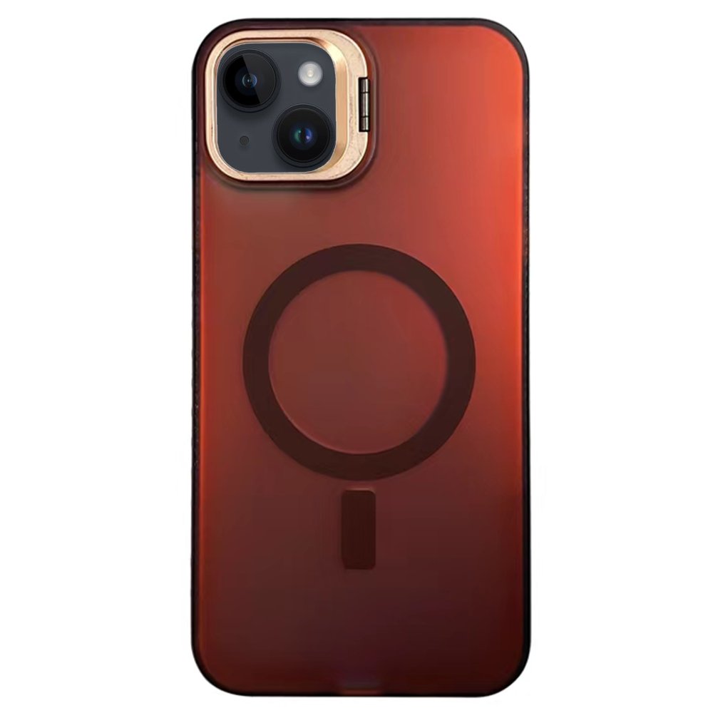  iPhone 15 Primera Magsafe Standlı Kapak - Bordo