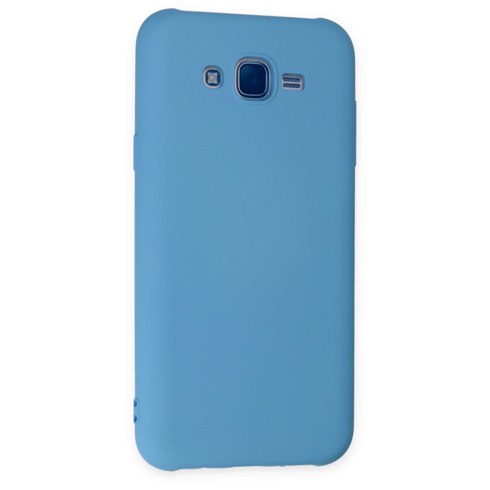  Samsung Galaxy J7 Kılıf Nano içi Kadife Silikon - Mavi