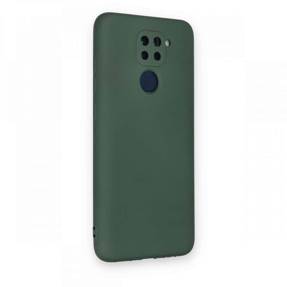 Redmi Note 9 Kılıf Nano içi Kadife Silikon - Koyu Yeşil