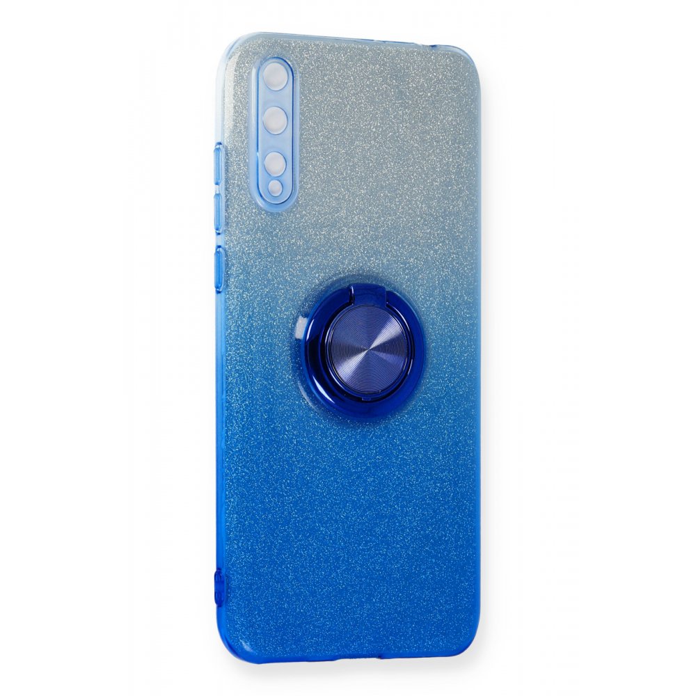 Huawei Y8P Kılıf Simli Yüzüklü Silikon - Mavi Huawei Y8P Kılıf Simli Yüzüklü Silikon - Mavi